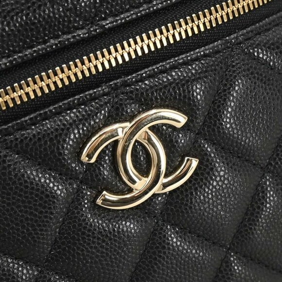 Chanel Black Calfskin Vanity 2way Handbag 166312 - Picture 4 of 10